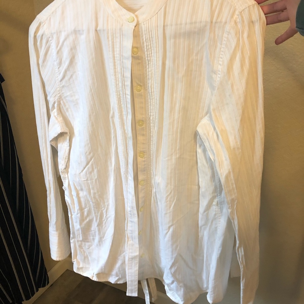 Button down blouse with belt